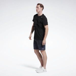 Spodenki Męskie Reebok United by Fitness MyoKnit Granatowe/Czarne PL 08WSZVX